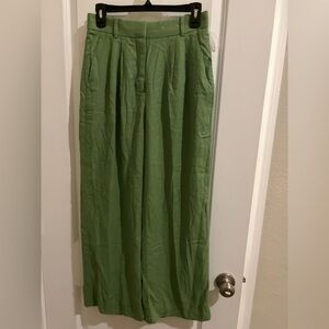 Abercrombie & Fitch Green Linen Trousers